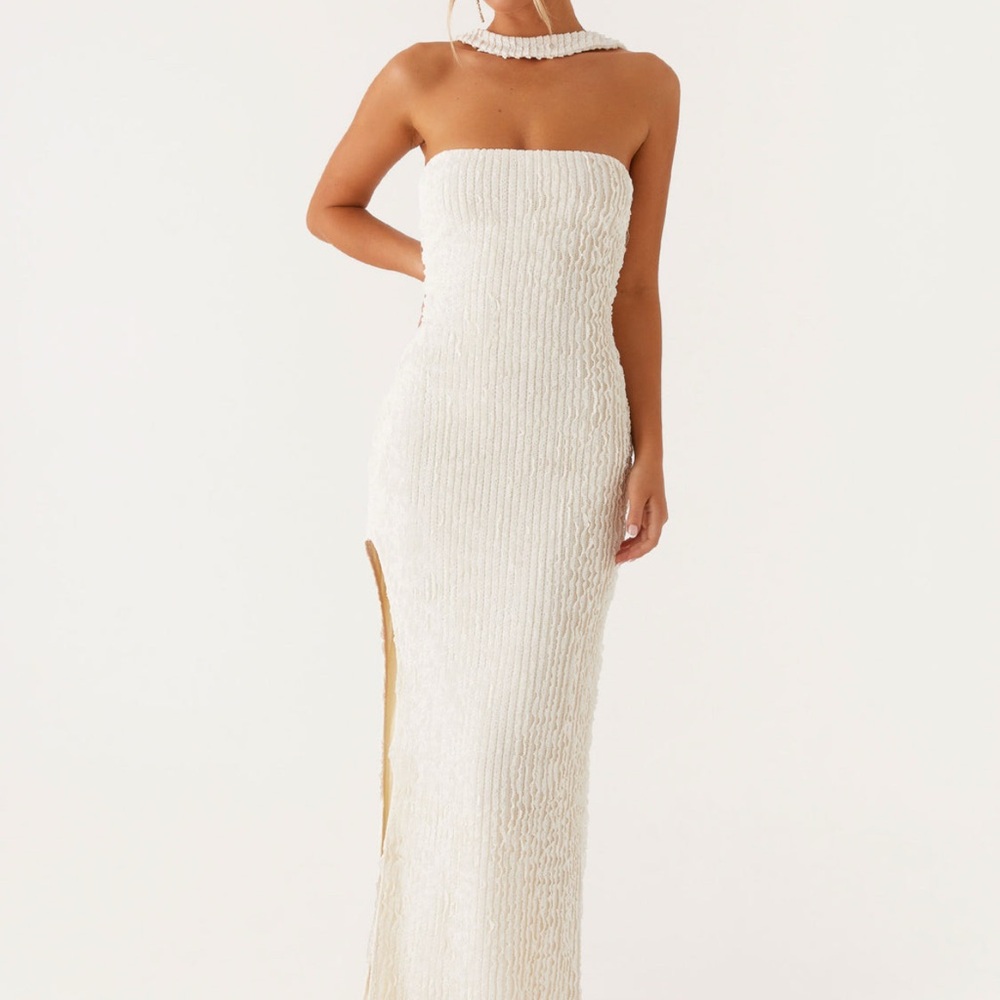 Peppermayo Strapless White Dress